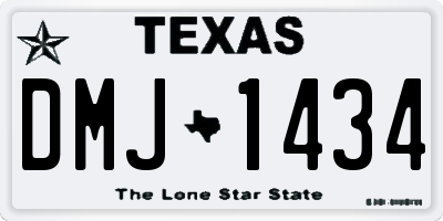 TX license plate DMJ1434