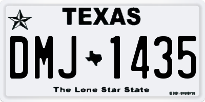 TX license plate DMJ1435