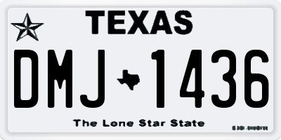 TX license plate DMJ1436