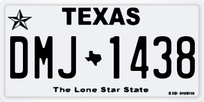 TX license plate DMJ1438