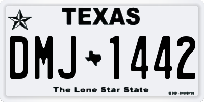 TX license plate DMJ1442