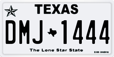 TX license plate DMJ1444