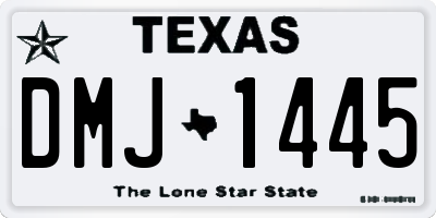 TX license plate DMJ1445