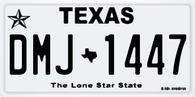TX license plate DMJ1447
