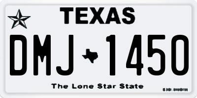 TX license plate DMJ1450