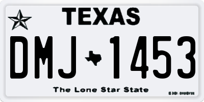 TX license plate DMJ1453