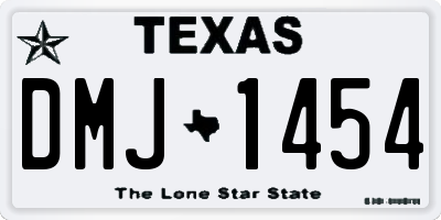 TX license plate DMJ1454