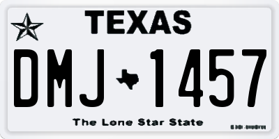 TX license plate DMJ1457