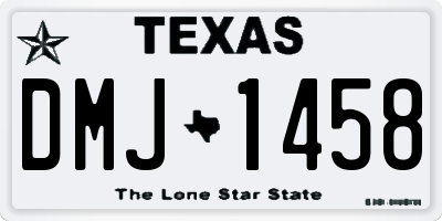 TX license plate DMJ1458