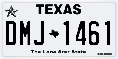 TX license plate DMJ1461
