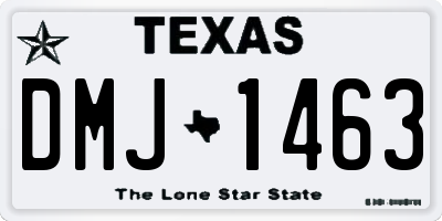 TX license plate DMJ1463