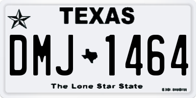 TX license plate DMJ1464
