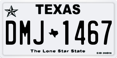 TX license plate DMJ1467