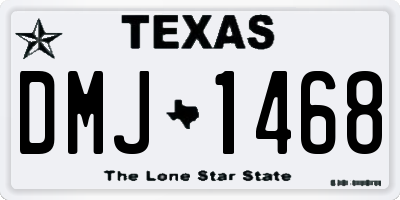 TX license plate DMJ1468