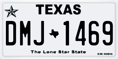 TX license plate DMJ1469