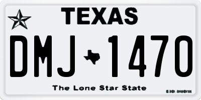 TX license plate DMJ1470