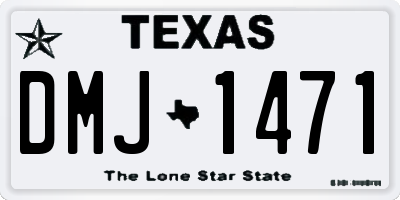 TX license plate DMJ1471