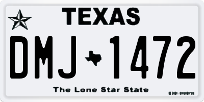 TX license plate DMJ1472