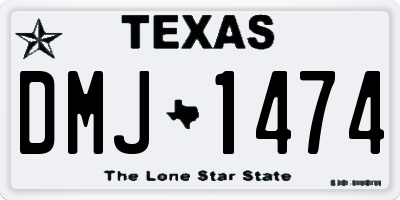 TX license plate DMJ1474