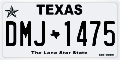 TX license plate DMJ1475