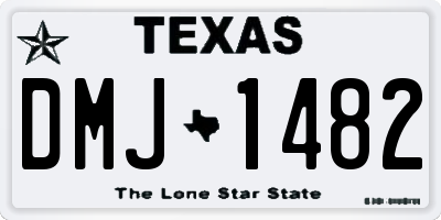 TX license plate DMJ1482