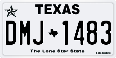 TX license plate DMJ1483