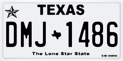 TX license plate DMJ1486