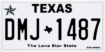 TX license plate DMJ1487