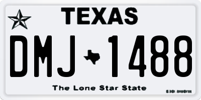 TX license plate DMJ1488