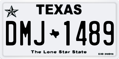 TX license plate DMJ1489