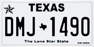 TX license plate DMJ1490