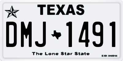 TX license plate DMJ1491