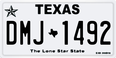 TX license plate DMJ1492