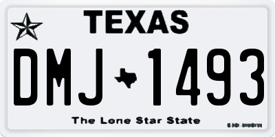 TX license plate DMJ1493