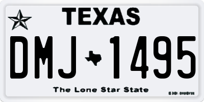 TX license plate DMJ1495