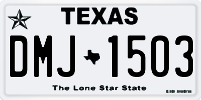 TX license plate DMJ1503
