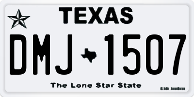 TX license plate DMJ1507