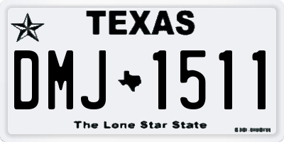TX license plate DMJ1511