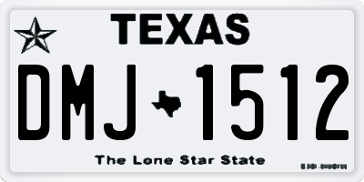 TX license plate DMJ1512