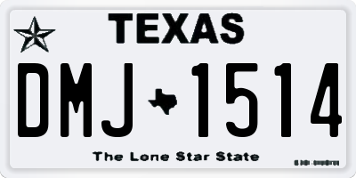 TX license plate DMJ1514
