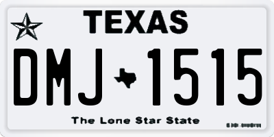 TX license plate DMJ1515