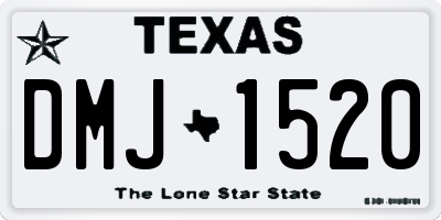 TX license plate DMJ1520