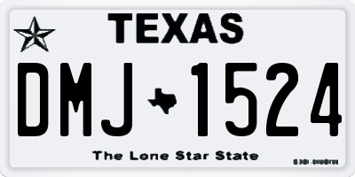 TX license plate DMJ1524