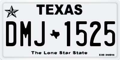 TX license plate DMJ1525