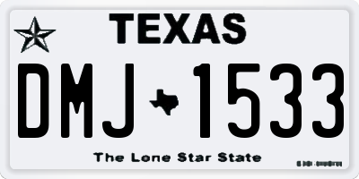 TX license plate DMJ1533