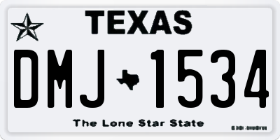 TX license plate DMJ1534