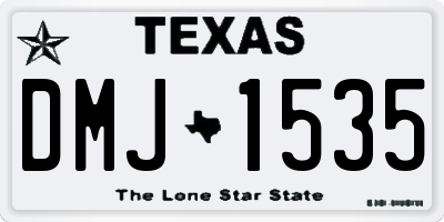 TX license plate DMJ1535