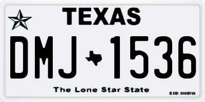 TX license plate DMJ1536