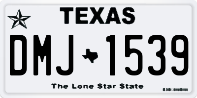 TX license plate DMJ1539