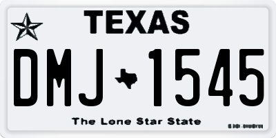 TX license plate DMJ1545